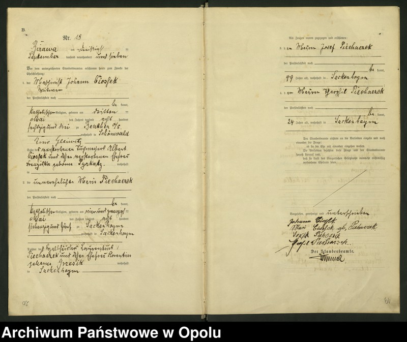 image.from.unit.number "Urząd Stanu Cywilnego Bierawa Księga małżeństw rok 1907-09"