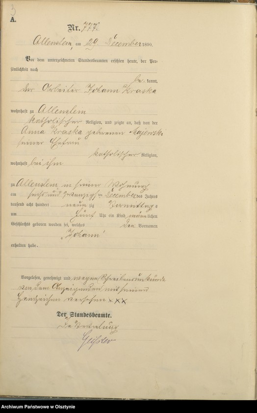 image.from.unit.number "Geburts-Haupt-Register Tom IV,Nr 776 - 781"