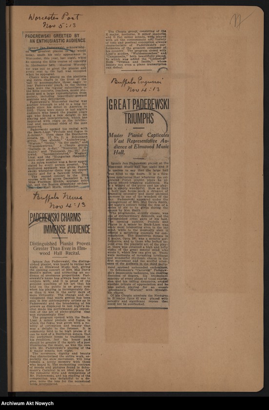 image.from.unit.number "Wycinki prasowe dotyczące tournée i koncertów w Stanach Zjednoczonych"