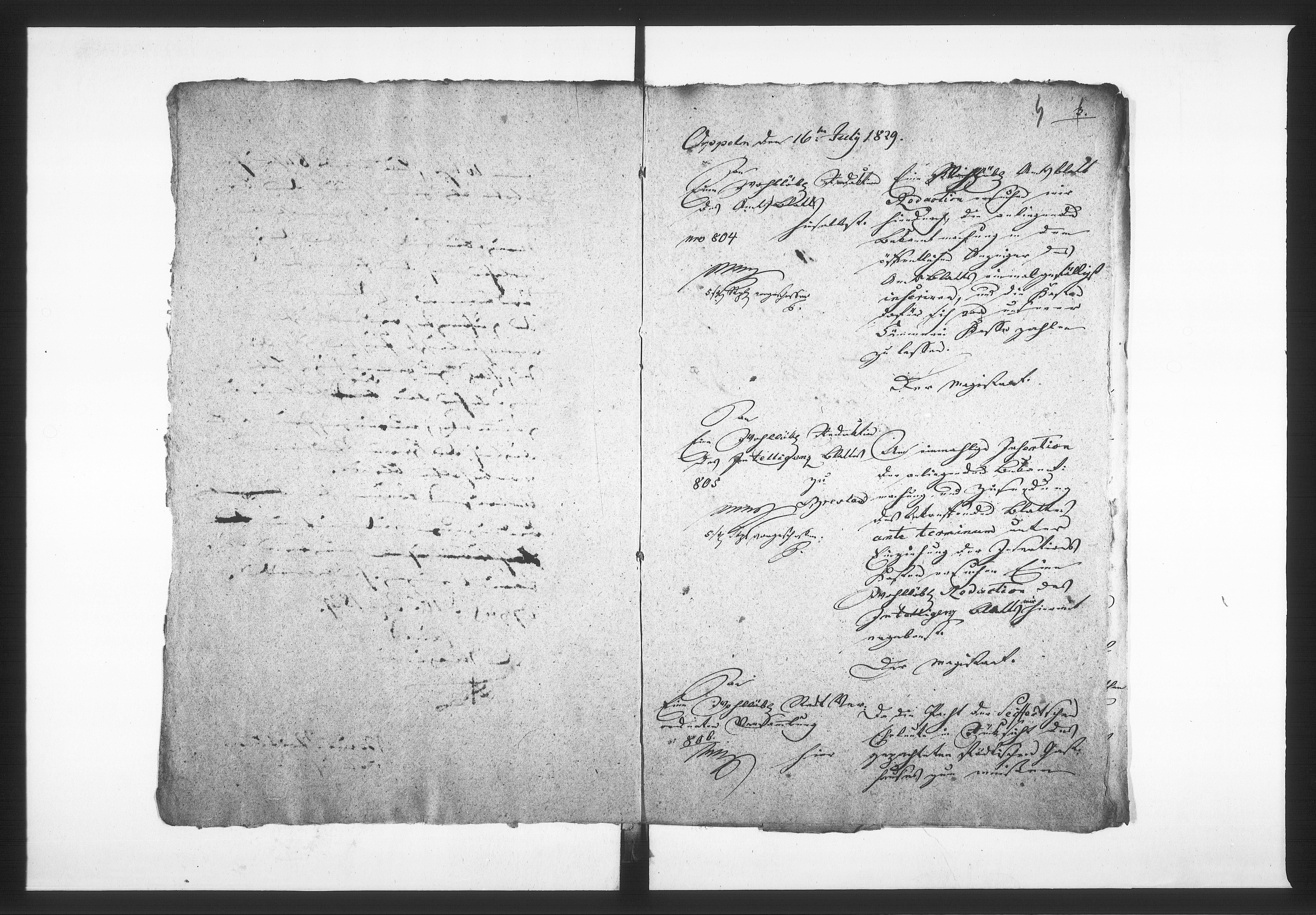 Obraz 7 z jednostki "Acta betreffend die Verpachtung des städtischen Gasthauses zum weissen Ross und der Viehmarkt Auftriebs-Gelder. Vol. II de anno 1829 bis 1852"