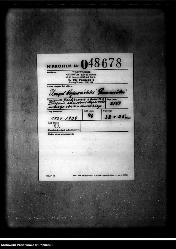 Obraz 2 z jednostki "Rozliczenie z gminą Połajewo odnośnie rozparcelowanego obszaru dworskiego Młynkowo powiatu czarnkowskiego"