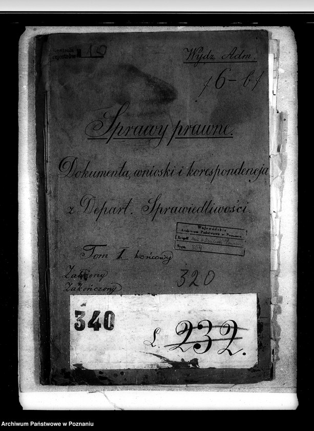 Obraz 4 z jednostki "Sprawy prawne dokumenty, wnioski i korespondencja z Departamentu Sprawiedliwości"