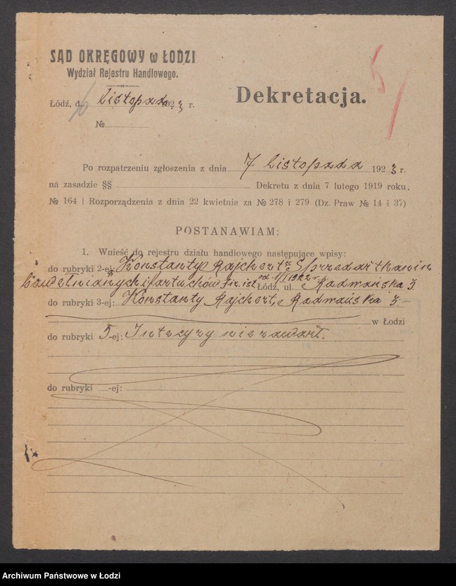 Obraz 7 z jednostki "Konstanty Rajchert- sprzedaż tkanin bawełnianych i fartuchów"