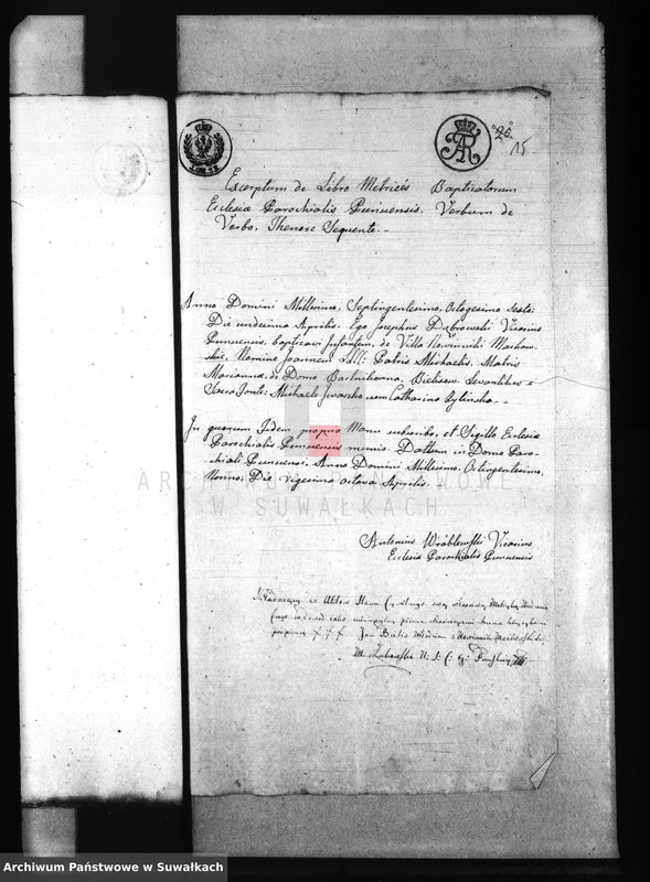 image.from.unit.number "Papiery stosowane do Aktów Małżeństwa Stanu Cywilnego Gminy Puńskiey od dnia 1 Maja 1809r"