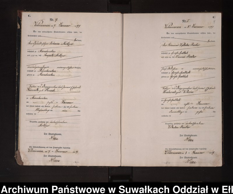 image.from.unit.number "Sterbe-Neben-Register des Preussischen Standes-Amtes Widminnen Kreis Loetzen"