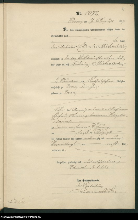 Obraz 20 z jednostki "Księga zgonów t. III"