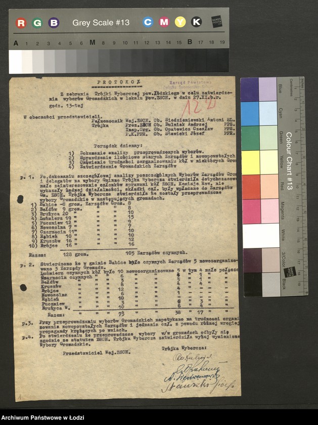 Obraz 2 z jednostki "Związek Samopomocy Chłopskiej - protokoły [z zebrań Zarządu Oddziału Powiatowego, sprawozdania z działalności, wykazy delegatów na zjazdy, składy zarządów gminnych]"