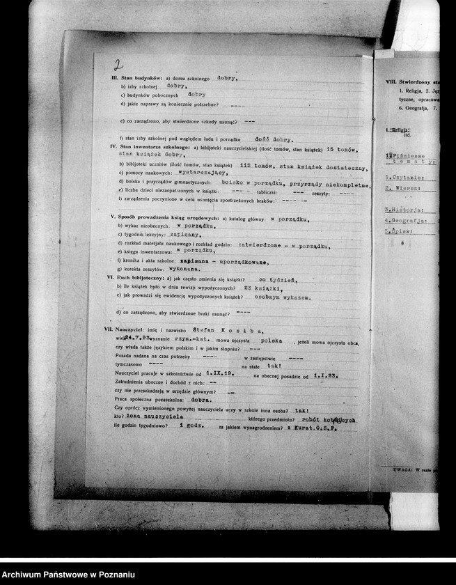 Obraz 6 z jednostki "Szkoła Powszechna- Sędzin, powiat Szamotuły"