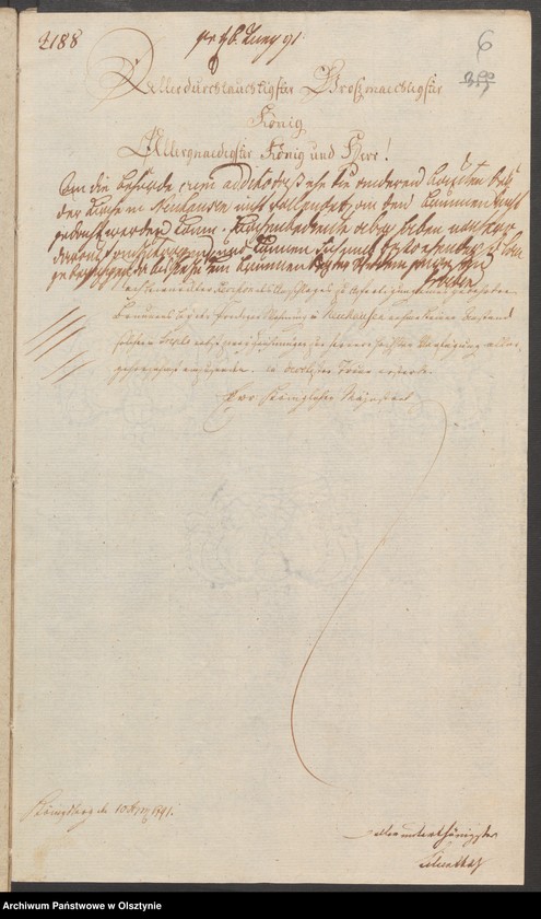 image.from.unit.number "Die Anfertigung eines gebohrten und mit Maurer Steinen ausgesetzten Senk Braunnens bey der Prediger Wohnung in Neuhausen [Romnowo]"