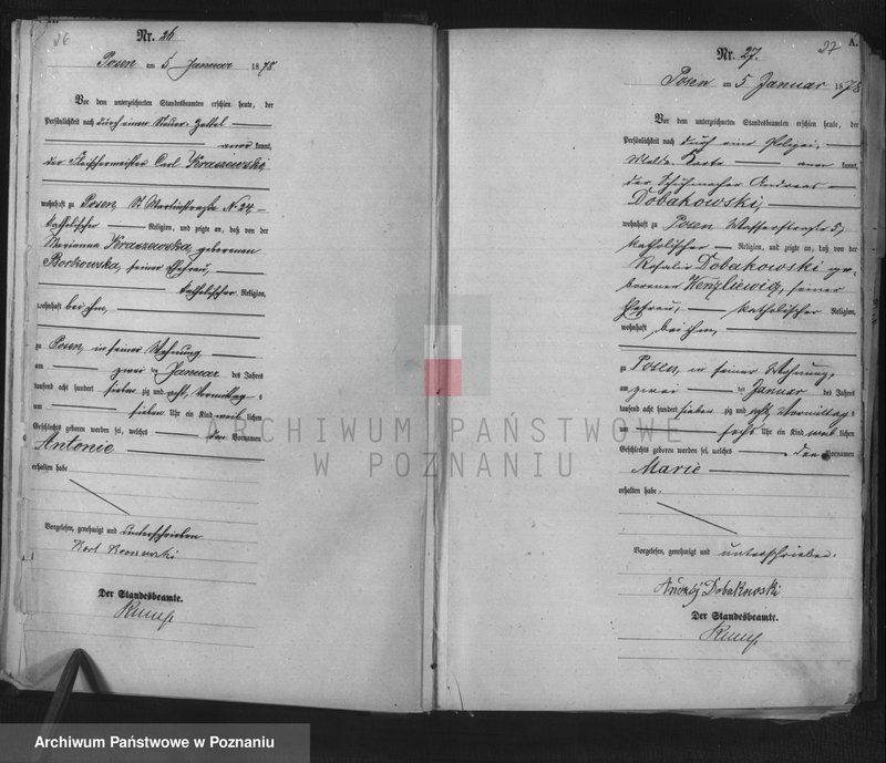 Obraz 15 z jednostki "Księga urodzeń t. I"