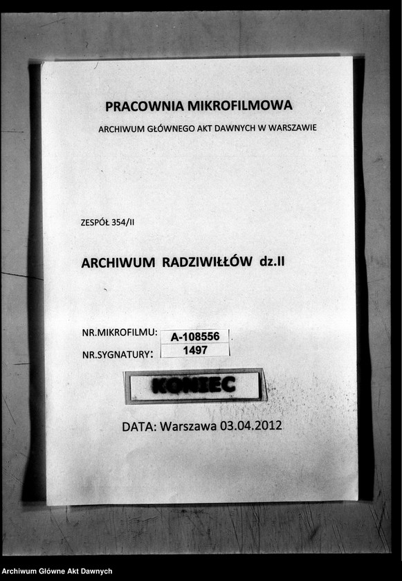 image.from.unit.number "Wypis z akt grodzkich grodzieńskich zawierający zeznanie Tomasza Cidzika [Cydzika], generała [woźnego] JKM powiatu grodzieńskiego, o dostarczeniu w obecności dwóch szlachciców urzędnikom sądu ziemskiego grodzieńskiego sądzącym na rokach sądowych w Grodnie, pozwu przed Trybunał Główny Wielkiego Księstwa Litewskiego, wniesionego przez Bogusława księcia Radziwiłła, koniuszego litewskiego."