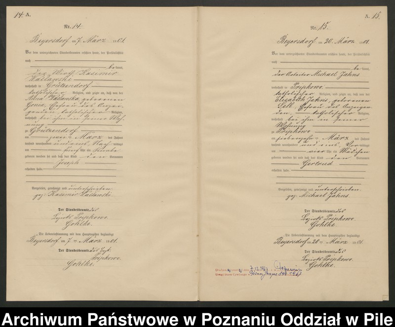 Obraz 10 z jednostki "Księga urodzeń"