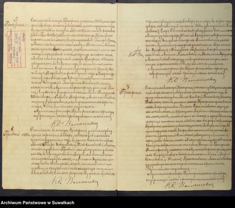 image.from.unit.number "[Księga akt urodzeń, małżeństw i zgonów parafii rzymskokatolickiej w Przerośli z 1916 roku]"