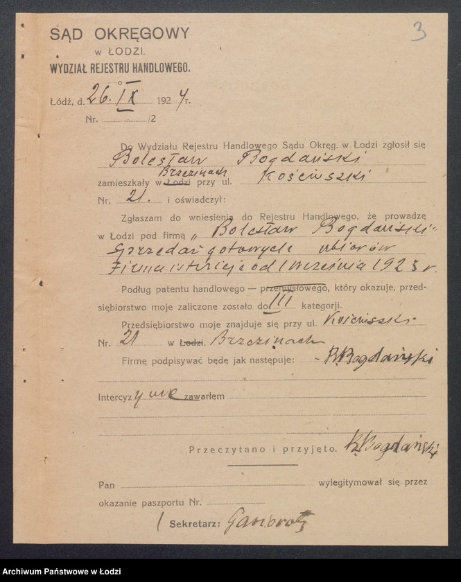 Obraz 5 z jednostki "Bolesław Bogdański – sprzedaż gotowych ubiorów. Brzeziny"