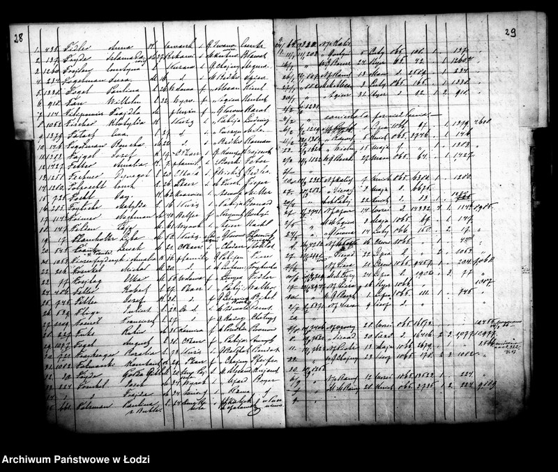 Obraz 19 z jednostki "Kontrola osób za przesiedleniami do miasta Łodzi przybyłych od początku roku 1865"