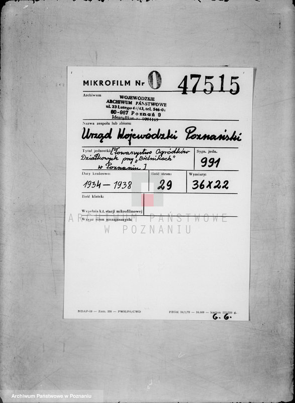 image.from.unit.number "Towarzystwo Ogródków Działkowych przy,,Bielnikach" w Poznaniu/"