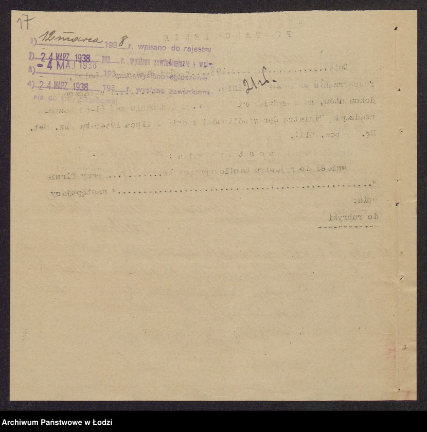 Obraz 19 z jednostki "Jakub Wegmajster, Maria Rybowska- wyrób i sprzedaż towarów włókienniczych"