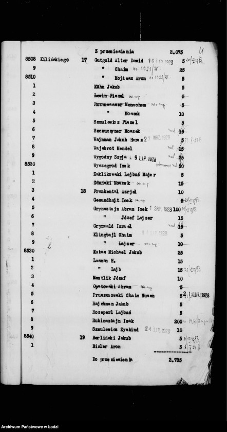 Obraz 7 z jednostki "Rejestr poborczy"