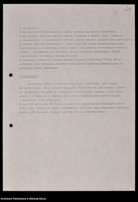 image.from.unit.number "Protokóły z posiedzeń Komisji Oświaty i Wychowania Wojewódzkiej Rady Narodowej w Zielonej Górze; Nr 1 - 4; 1 - 3"