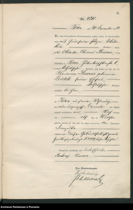 Obraz 8 z jednostki "[Księga urodzeń t. VIII]"