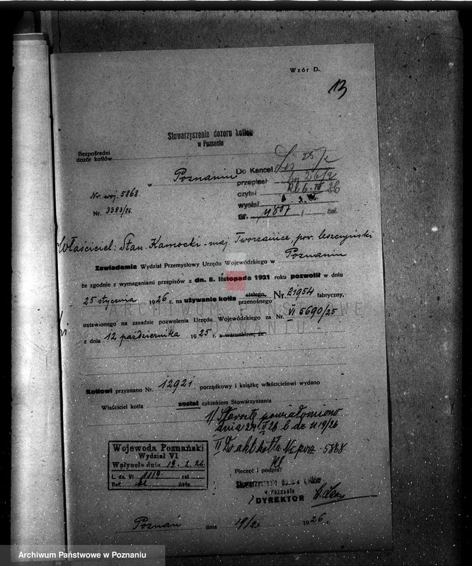 Obraz 18 z jednostki "Majętność rolna Tworzanice, pow. leszczyński Stanisław Kamoski nr woj. kotła 5868"