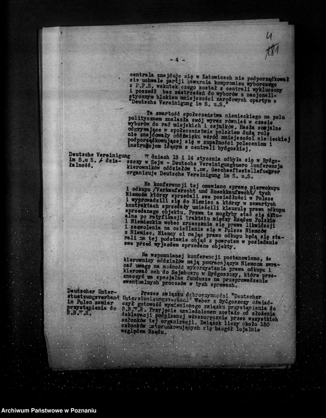 Obraz 8 z jednostki "Sprawozdania z życia mniejszości narodowych za miesiące styczeń, luty, marzec 1930 r."