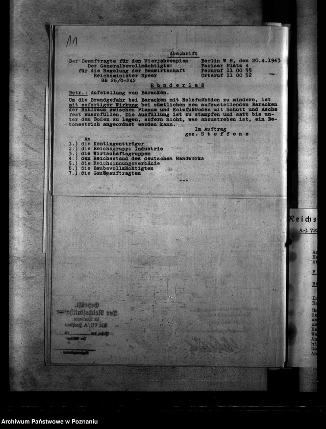 Obraz 15 z jednostki "Aufstellung von Baracken im Polenjugendverwahrlager Litzmannstadt (Łódź)"