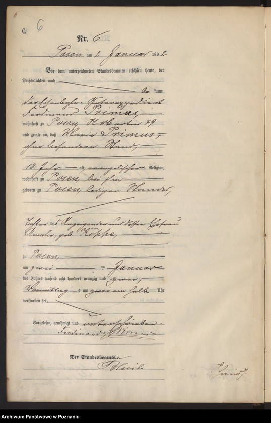 Obraz 9 z jednostki "Księga zgonów t. I"