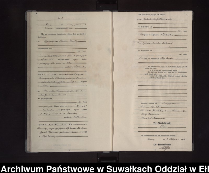 image.from.unit.number "Heiraths-Neben-Register des Königlichen Preussischen Standes-Amtes Orlen Kreis Loetzen"