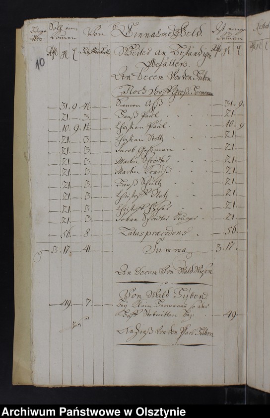 image.from.unit.number "Jahr Kirchen Rechnung der Silberbachschen Kirchen aller Einnahme und Ausgabe wie auch Bau-Rechnung"