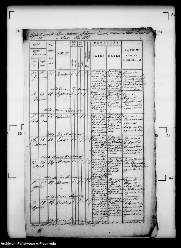 Obraz 6 z jednostki "[Kopie ksiąg metrykalnych parafii Brusno Stare z filiami Brusno Nowe, Huta Stara (dekanat Cieszanów)]"