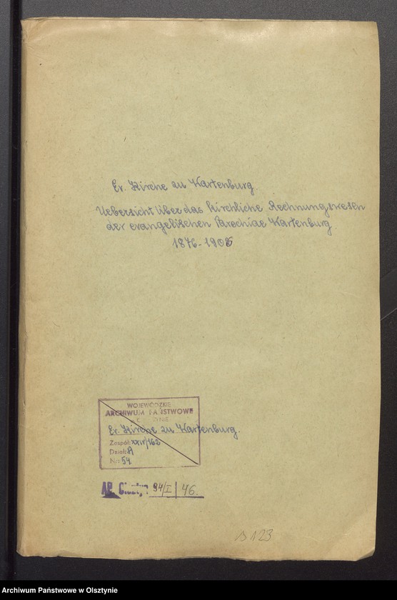image.from.unit.number "Übersicht über das kirchliche Rechnungswesen der evangelischen Parochiae Wartenburg"