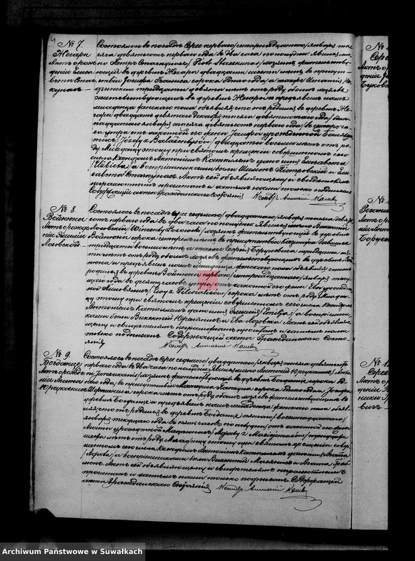 Obraz 7 z jednostki "Duplikat aktov serejskago rimsko-katoličeskago prichoda rodivšichsja, brakosočetavšichsja i umeršich za 1901 god"