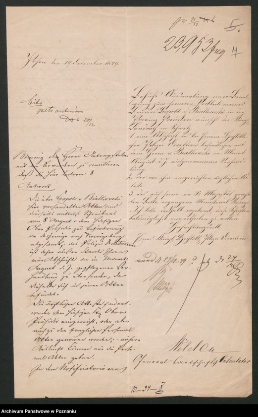 Obraz 11 z jednostki "A. betr. den polnischen Emigranten Leopold von Białkowski"