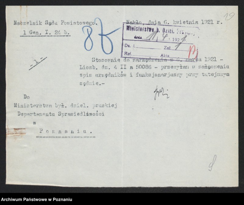 Obraz 20 z jednostki "[Wykazy urzędników i funkcjonariuszy sądowych]"