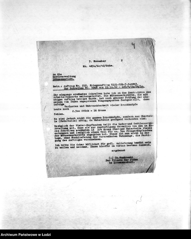 Obraz 7 z jednostki "[Resorty pracy M-P. Niemieckie zamówienia skierowane do resortów pracy, produkcja, zapotrzebowania materiałów do produkcji]"