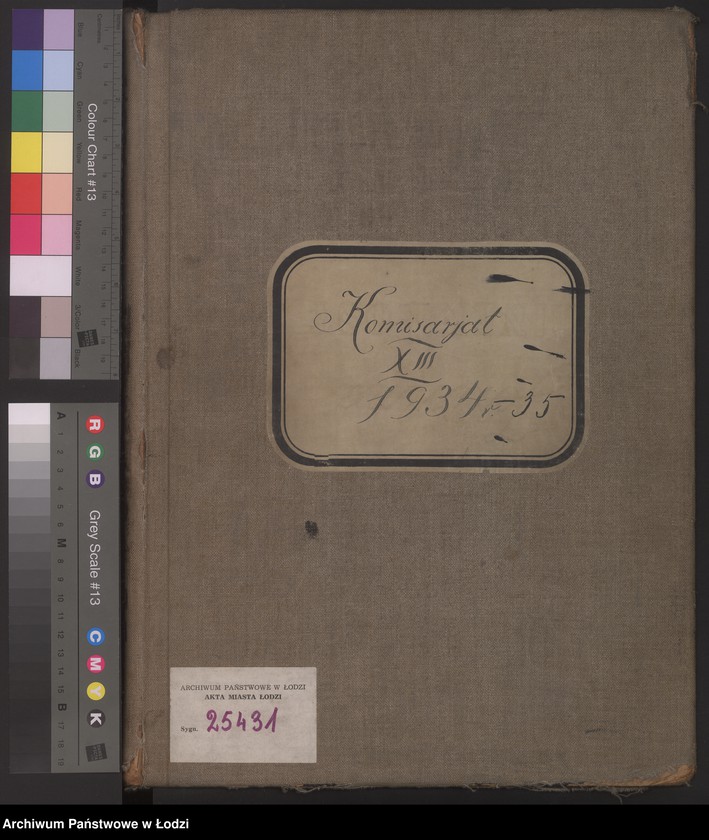 Obraz 2 z jednostki "Księga kontroli ruchu ludności (rejestr osób przybywających do gminy) Łódź, komisariat XIII, nr 1-1466, nr 1-1559"