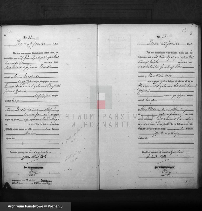 Obraz 18 z jednostki "Księga urodzeń t. I"