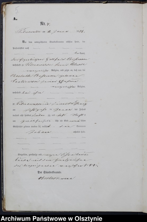 image.from.unit.number "Geburts-Hanupt-Register Nr 1 - 160"