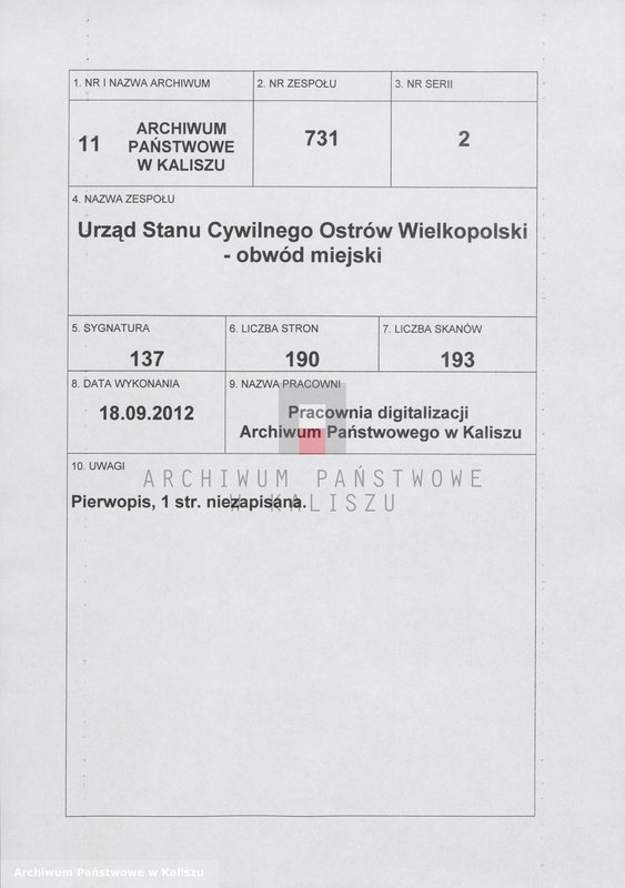 Obraz 1 z jednostki "[Księga małżeństw]"