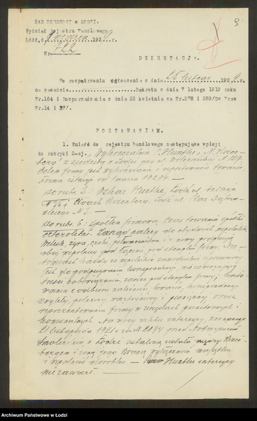 Obraz 11 z jednostki "Noach Rozenberg- wykańczanie i apretowanie towarów"