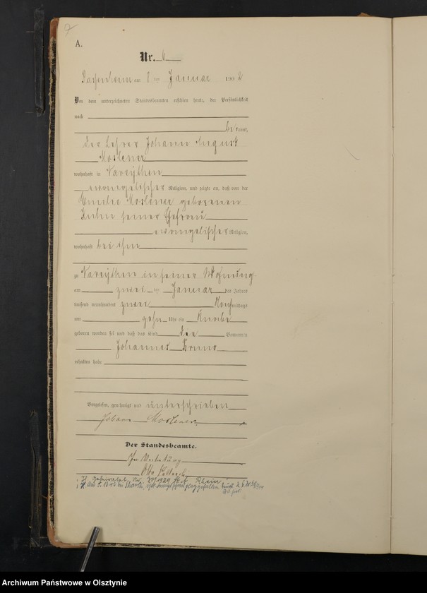 image.from.unit.number "Geburts-Haupt-Register Nr 1 - 223"