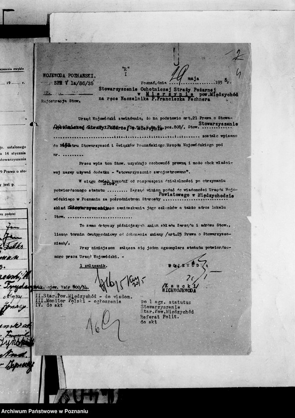 Obraz 8 z jednostki "/Stowarzyszenie ochotniczej straży pożarnej powiatu międzychodzkiego/ litery od M-Z"