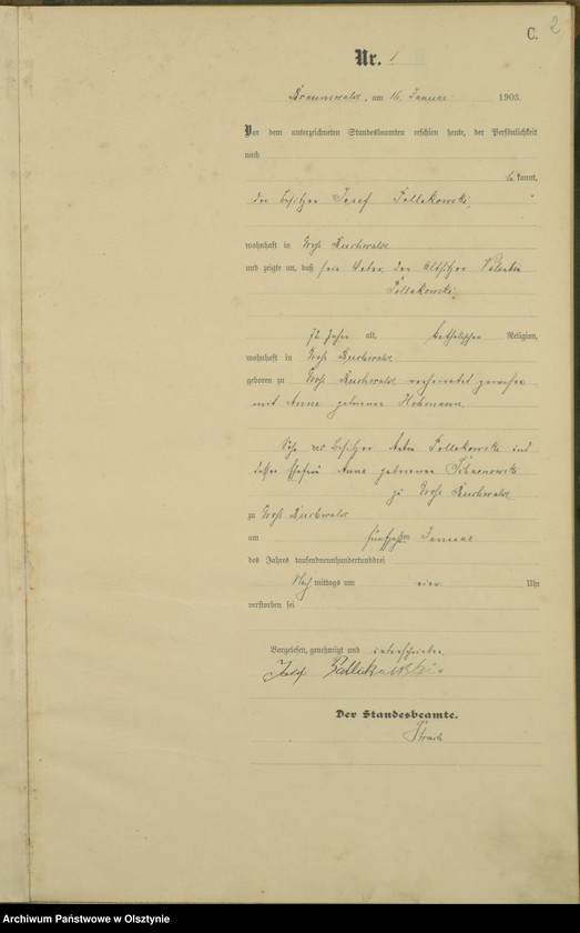 image.from.unit.number "Sterbe-Haupt-Register Nr 1 - 42"