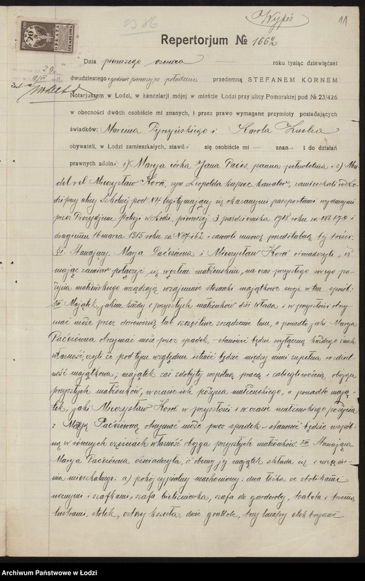 Obraz 13 z jednostki "Szmulewicz i Kon- handel odpadkami wełny"