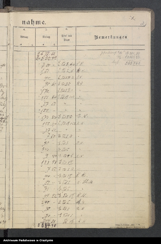 image.from.unit.number "Tagebuch der Kirchen Kasse zu Bialla"