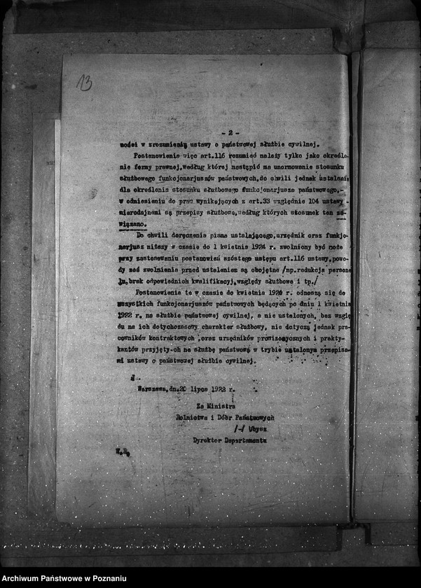 Obraz 18 z jednostki "Sprawy osobowe. Ustawa o służbie państwowej personalne"