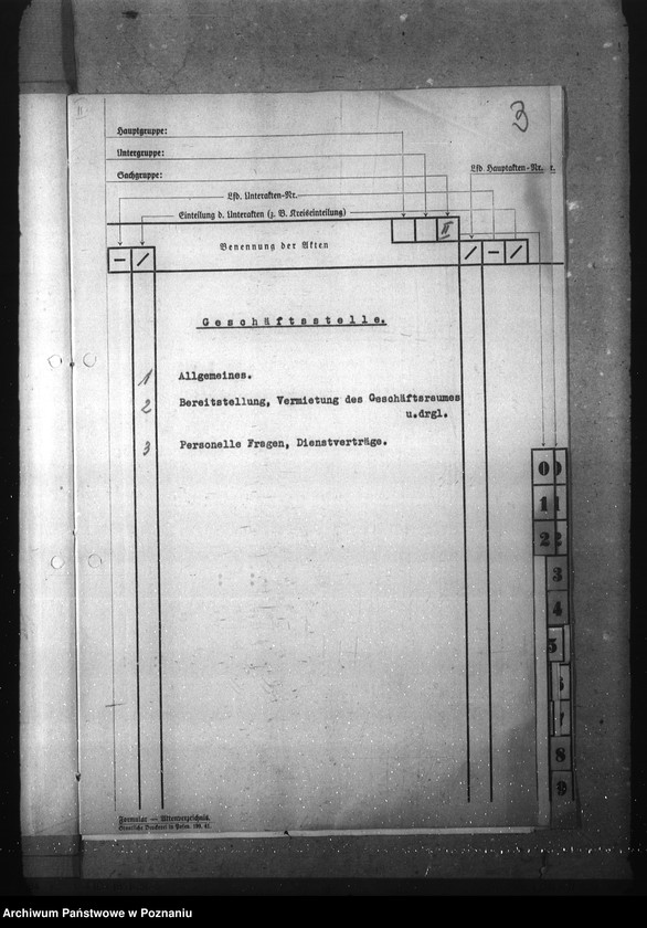 Obraz 7 z jednostki "Verzeichnis der Akten für die Verwaltungs- Akademie- Hauptanstalt Posen und Zweiganstalt Litzmannstadt"