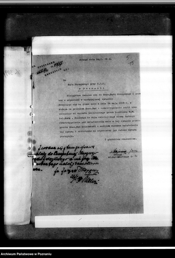 Obraz 9 z jednostki "Okręgowy Sąd Związkowy w Poznaniu"