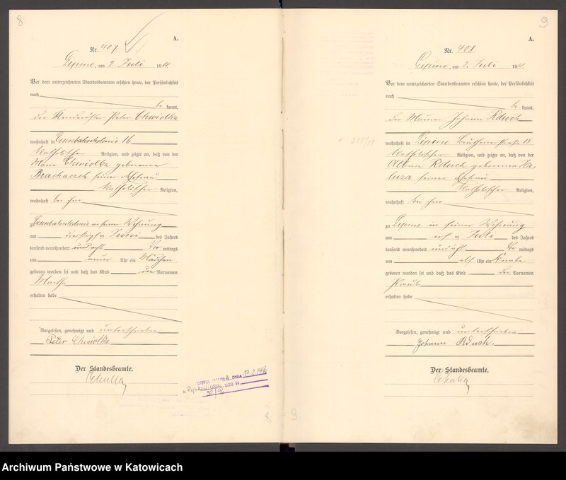 image.from.unit.number "ksiega urodzeń T. II nr 400-827"